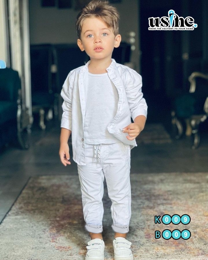 K009 قميص اولادى ابيض كاجول