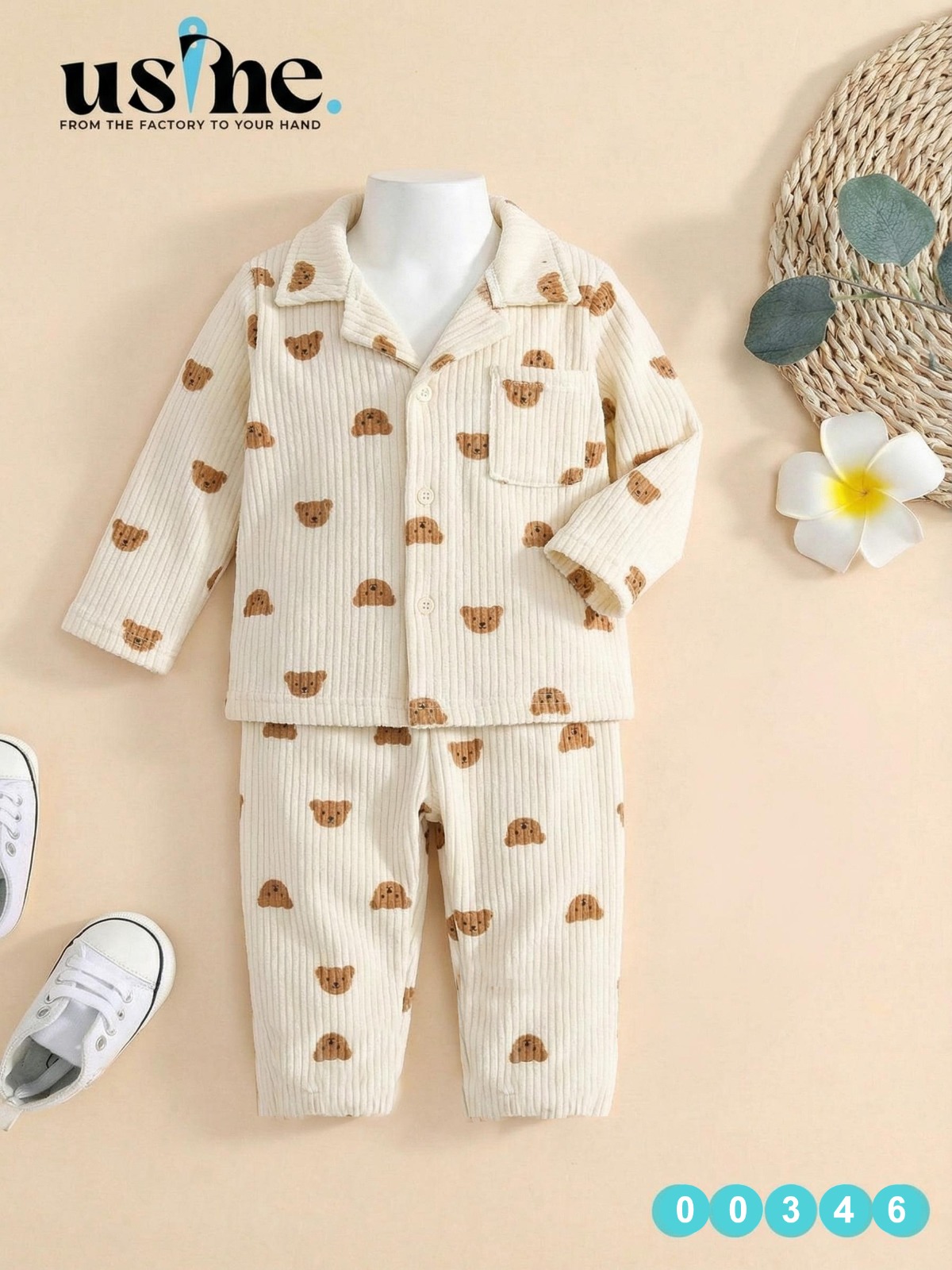 00346 بيجامه اطفالي دبدوب