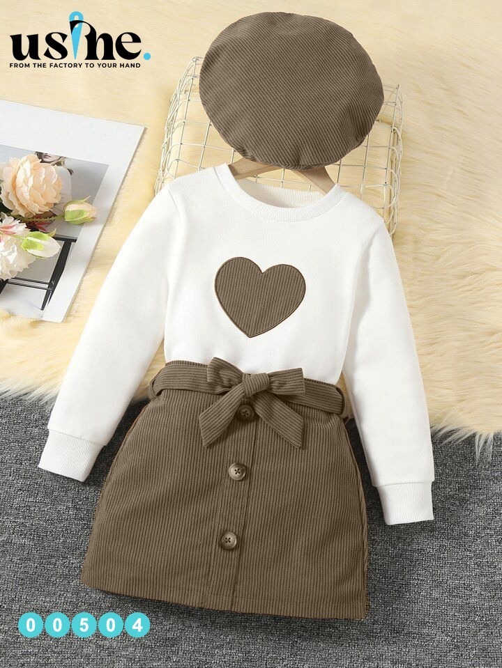 00504 طقم اطفال مكون من قطعتين جيبة وبلوزة